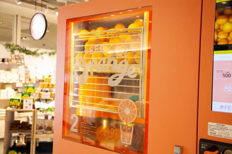 orange juice vending machine
