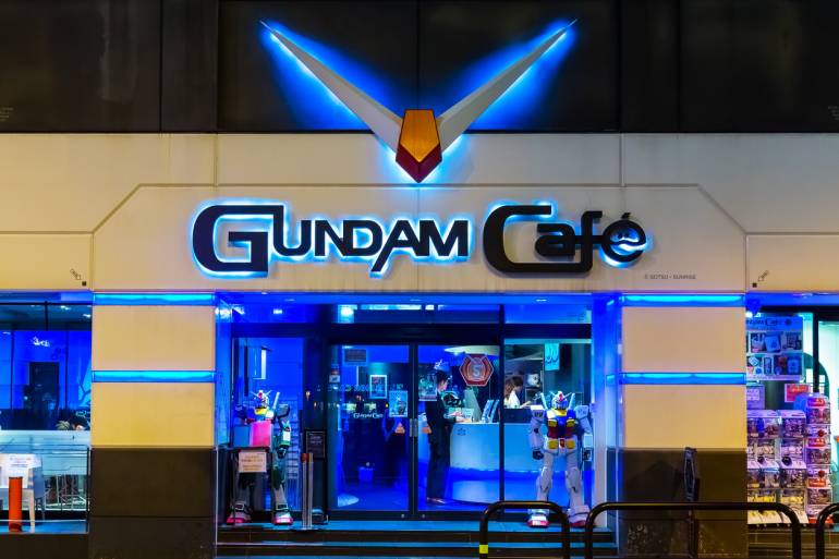 Gundam Cafe at Akihabara Electric Town in Tokyo