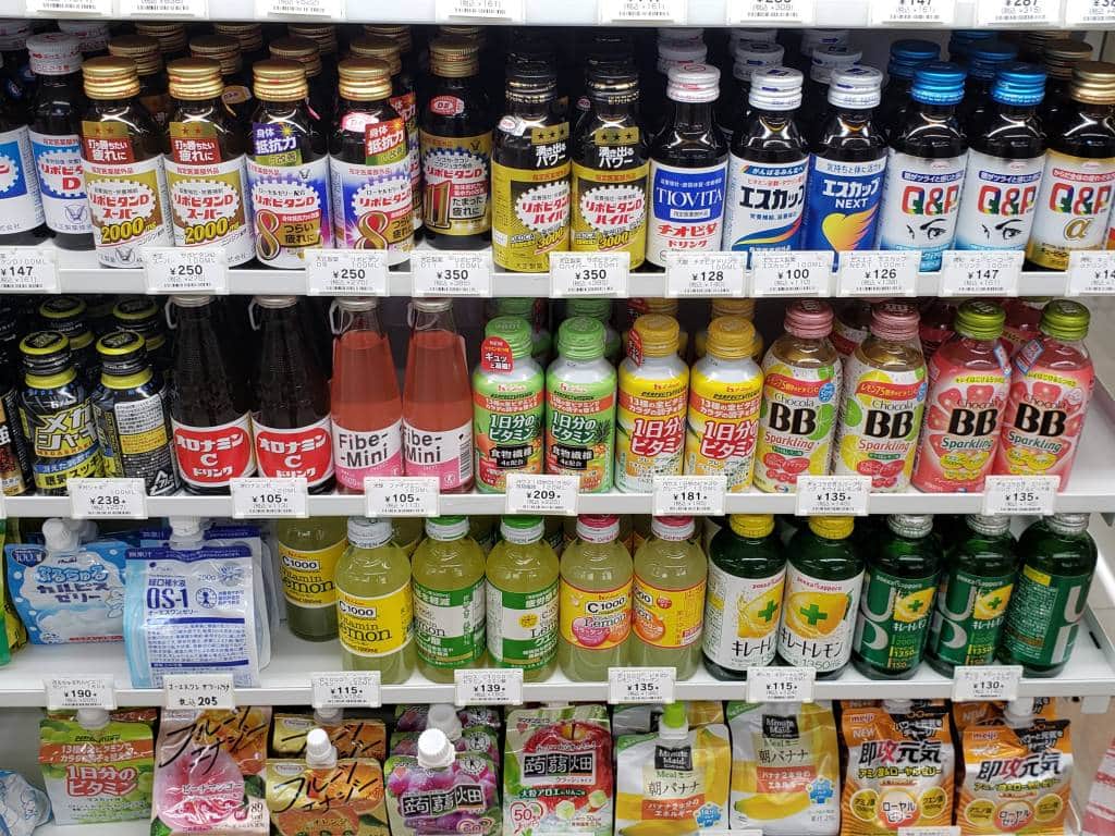 convenience store health drinks tokyo