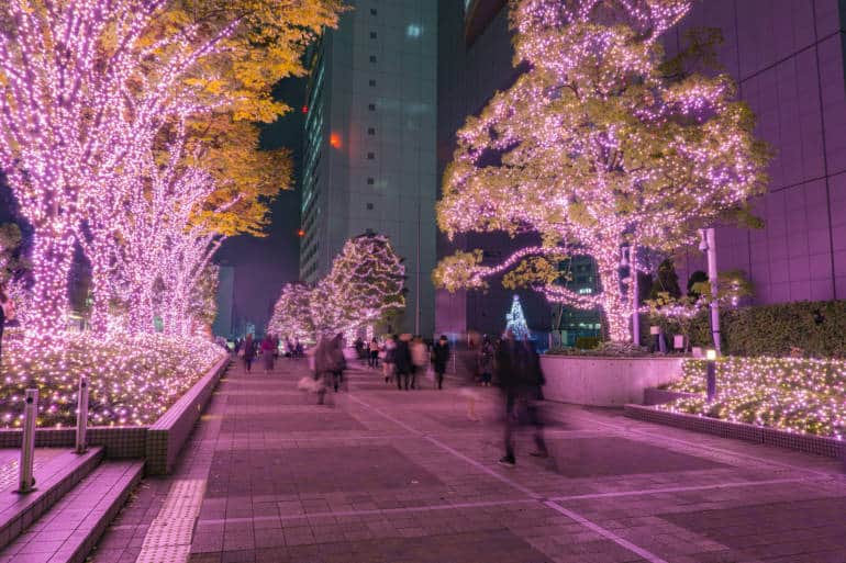 Shinjuku Terrace City Illumination in  tokyo , Japan